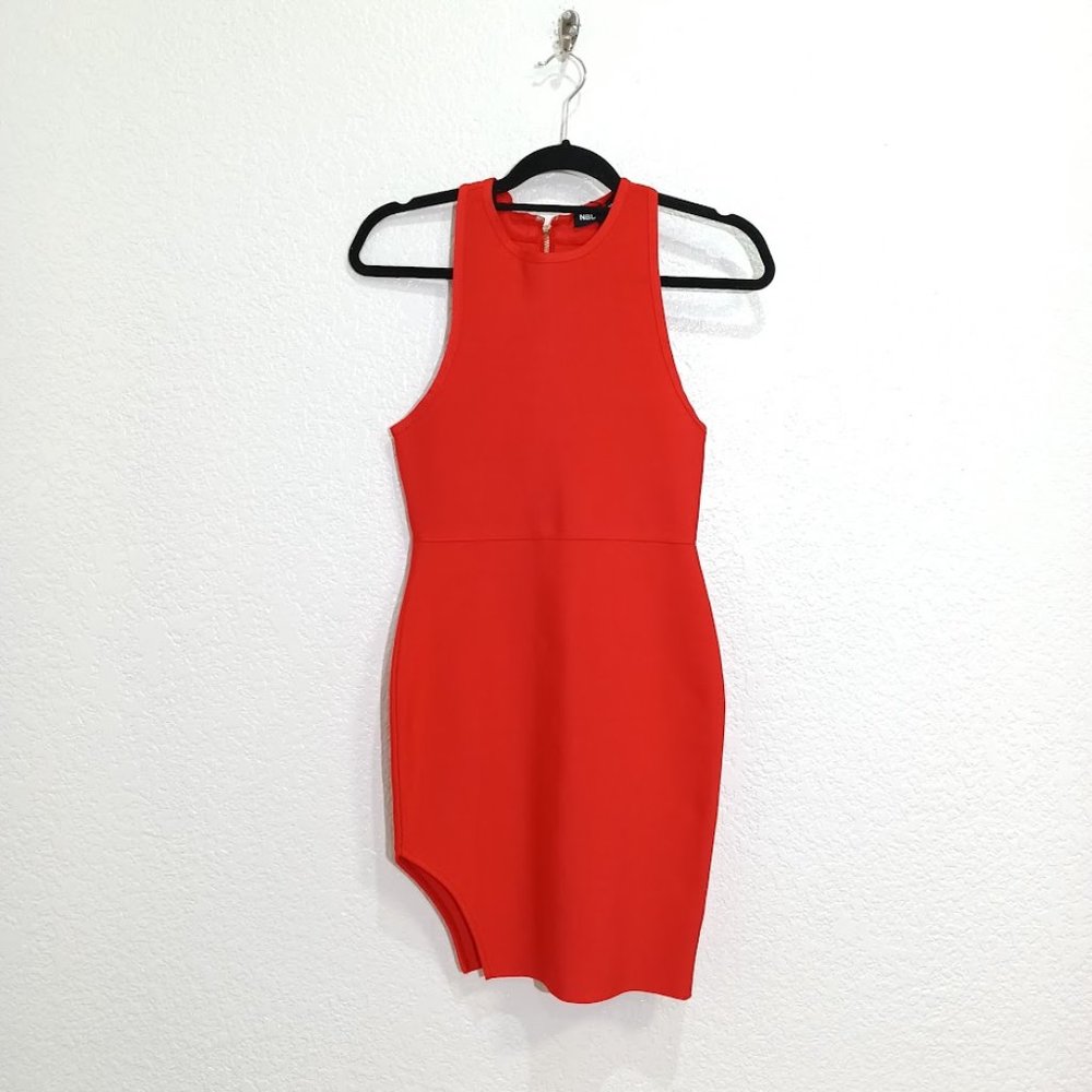 NBD X Naven Stephanie Dress in Neon Red Size S NWT